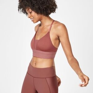 Sweaty Betty Chaturanga Yoga Bra - Color: Rust, Size: Small